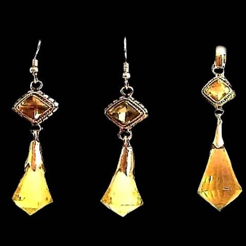 Parure Citrine - Parure indienne - Bijoux indiens