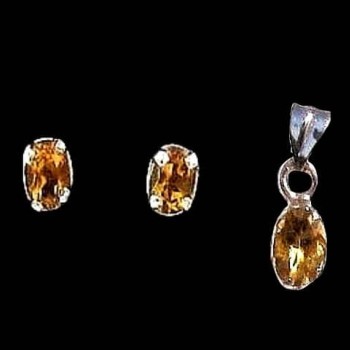 Parure Citrine - Parure indienne - Bijoux indiens