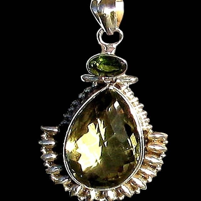 Pendentif Citrine - Pendentif indien - Bijoux indiens