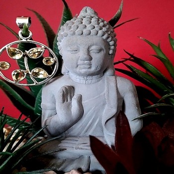 Pendentif Citrine - Pendentif indien - Bijoux indiens