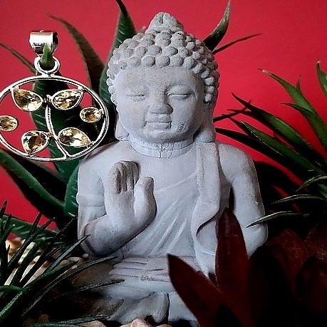 Pendentif Citrine - Pendentif indien - Bijoux indiens