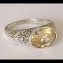 Bague Citrine - Bague indienne - Bijoux indiens