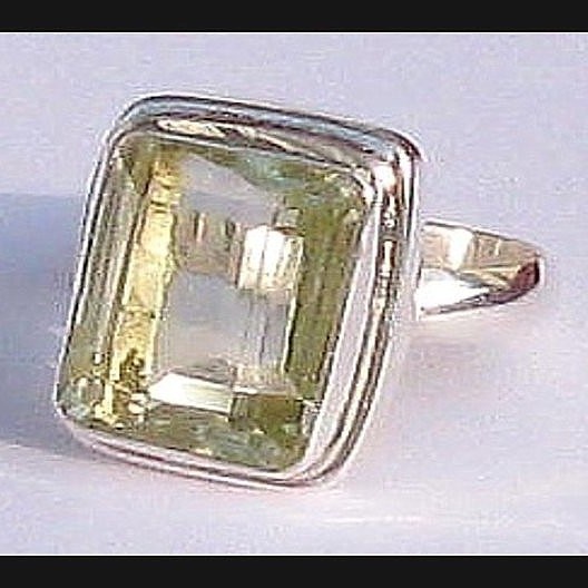 Bague Citrine - Bague indienne - Bijoux indiens