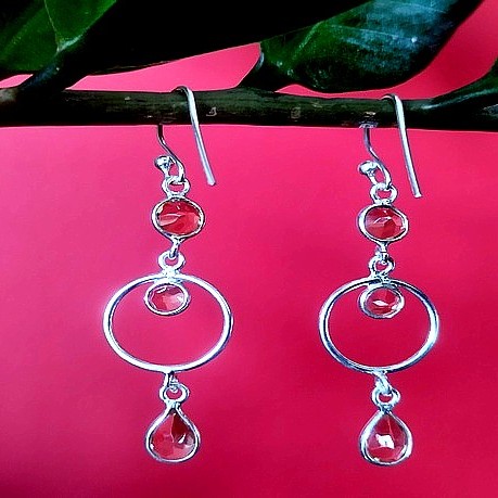 Boucles d'oreilles indiennes Citrine - Bijoux indiens