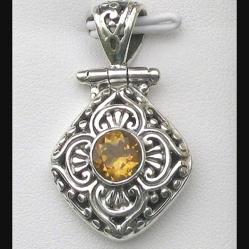 Pendentif Citrine - Pendentif indien - Bijoux indiens