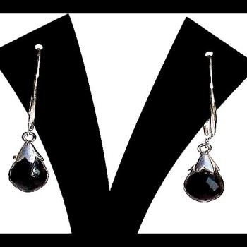 Bijoux indiens - Création Boucles d'oreilles Onyx
