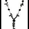 Collier création Onyx naturelle et boules en argent massif – Bijou inde
