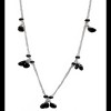 Collier indien de création en argent et onyx facettés 