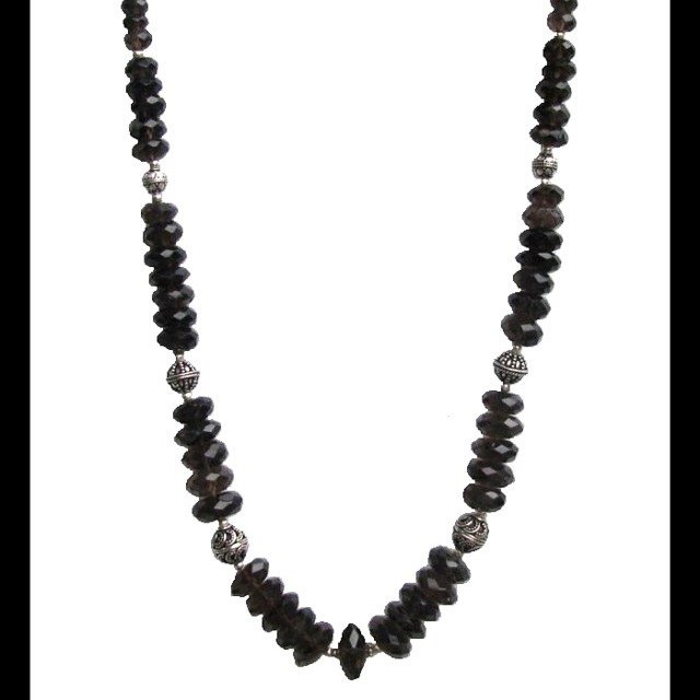 Bijoux indiens - Création Collier Quartz Fumé