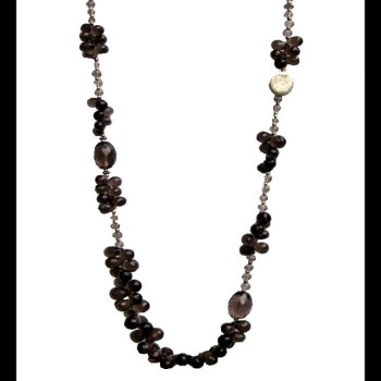 Bijoux indiens - Création Collier Quartz Fumé
