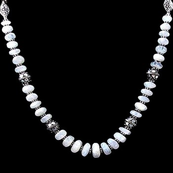 Bijoux indiens - Création Collier Métal et Pierre de Lune