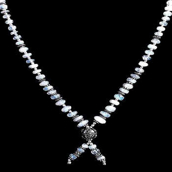 Bijoux indiens - Création Collier Métal et Pierre de Lune