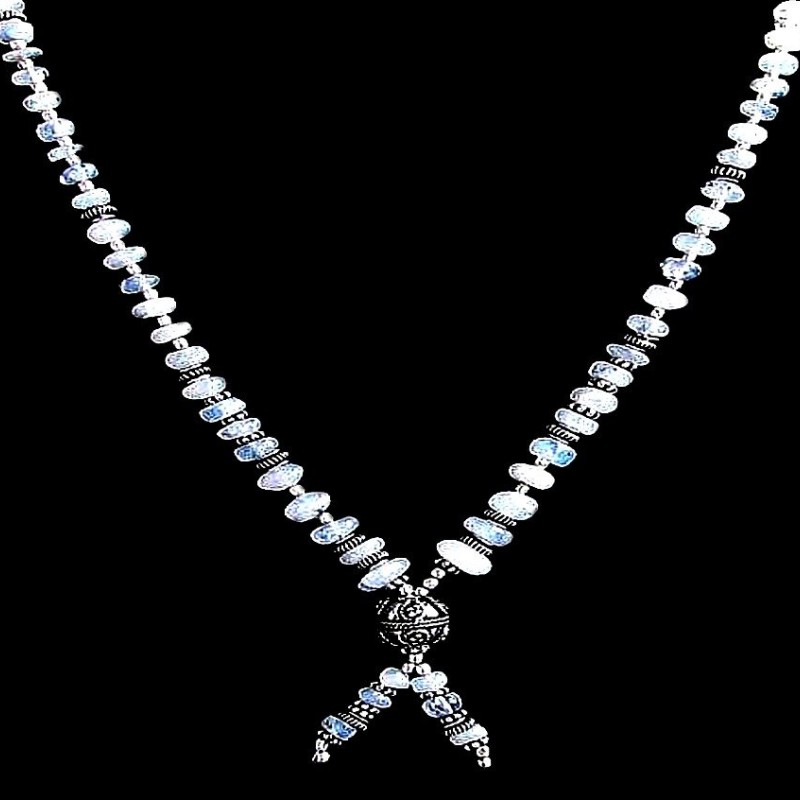 Bijoux indiens - Création Collier Métal et Pierre de Lune