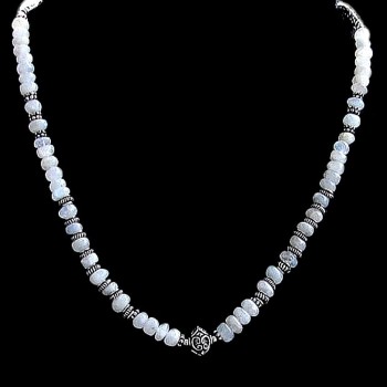 Bijoux indiens - Création Collier Métal et Pierre de Lune