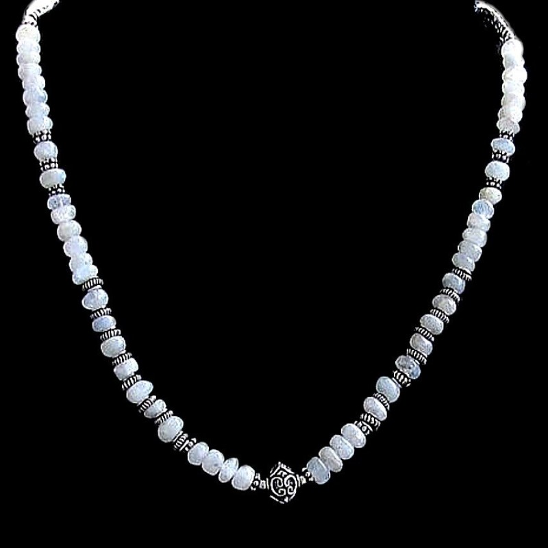 Bijoux indiens - Création Collier Métal et Pierre de Lune