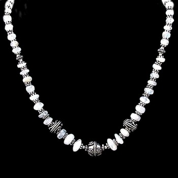 Bijoux indiens - Création Collier Métal et Pierre de Lune