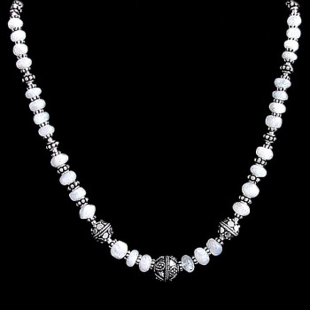 Bijoux indiens - Création Collier Métal et Pierre de Lune