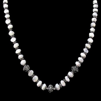 Bijoux indiens - Création Collier Métal et Pierre de Lune