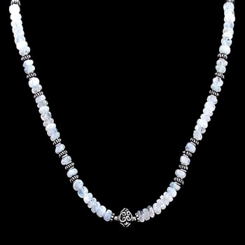 Bijoux indiens - Création Collier Métal et Pierre de Lune