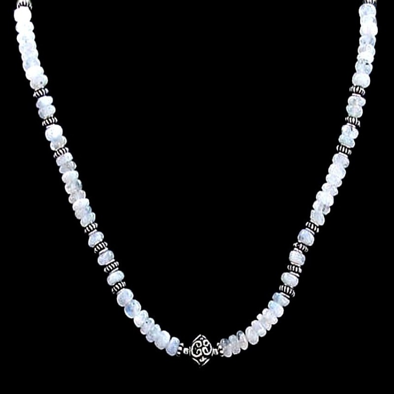 Bijoux indiens - Création Collier Métal et Pierre de Lune