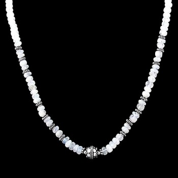 Bijoux indiens - Création Collier Métal et Pierre de Lune