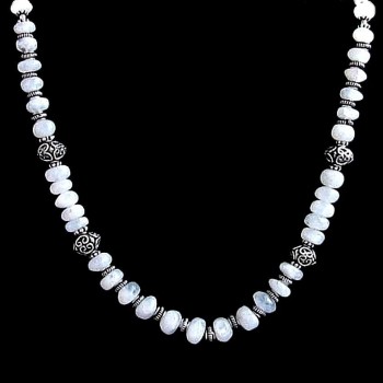 Bijoux indiens - Création Collier Métal et Pierre de Lune