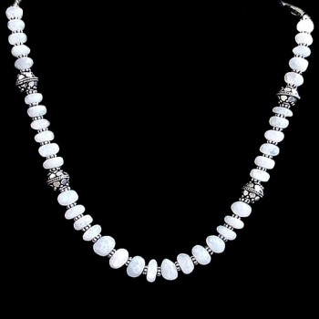 Bijoux indiens - Création Collier Métal et Pierre de Lune