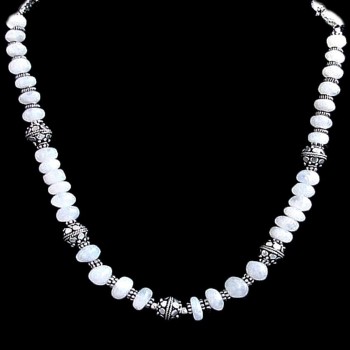 Bijoux indiens - Création Collier Métal et Pierre de Lune