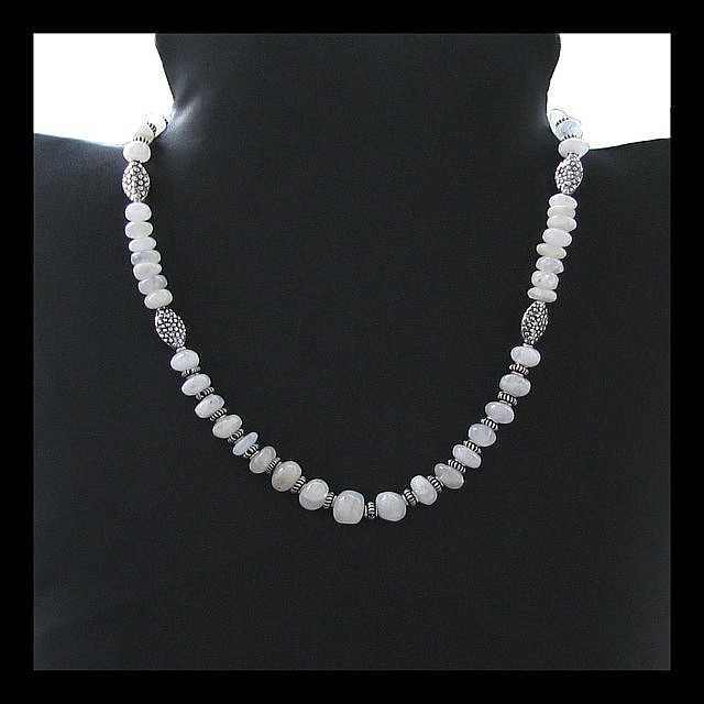 Bijoux indiens - Création collier Métal et Pierre de Lune