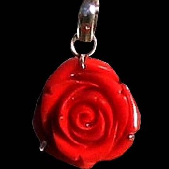 Bijoux indiens - Création Pendentif Résine Rouge