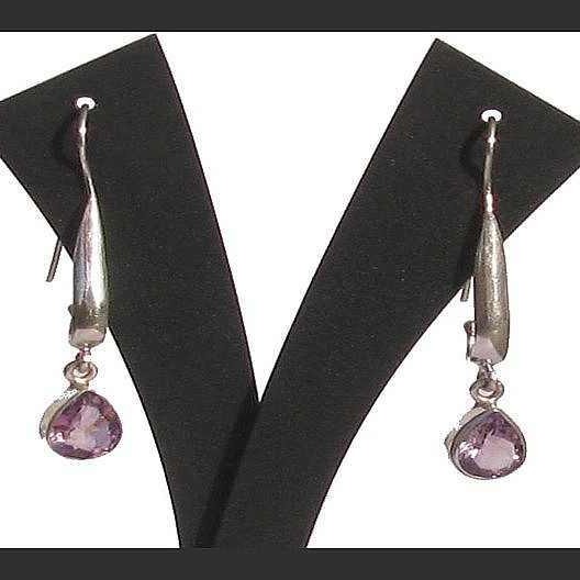 Bijoux indiens - Création Boucles d'oreilles Améthyste