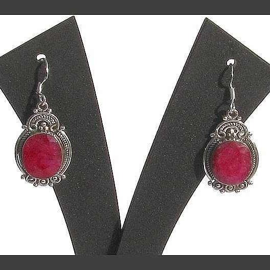 Bijoux indiens - Création Boucles d'oreilles Rubis