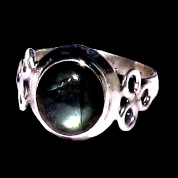 Bague indienne en argent et Labradorite - Bijoux indiens