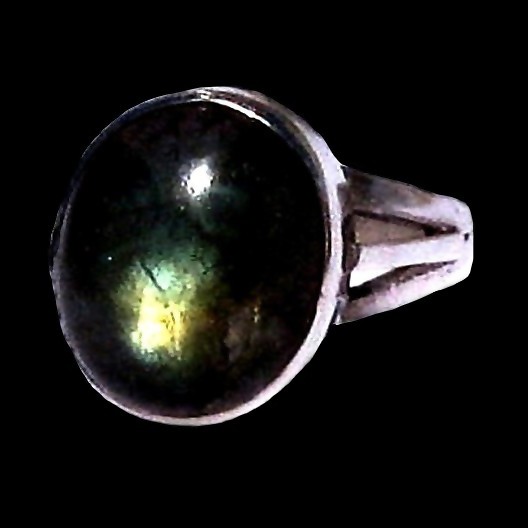 Bague indienne en argent et Labradorite - Bijoux indiens