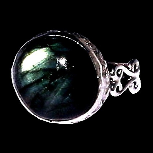 Bague indienne en argent et Labradorite - Bijoux indiens