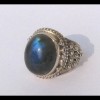 Bague indienne en argent et Labradorite - Bijoux indiens
