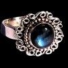 Bague indienne en argent et Labradorite - Bijoux indiens