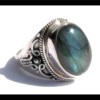 Bague indienne en argent et Labradorite - Bijoux indiens