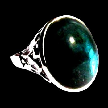 Bague indienne en argent et Labradorite - Bijoux indiens