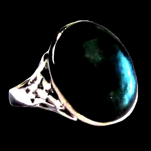 Bague indienne en argent et Labradorite - Bijoux indiens