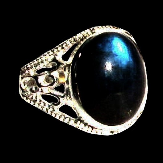 Bague indienne en argent et Labradorite - Bijoux indiens