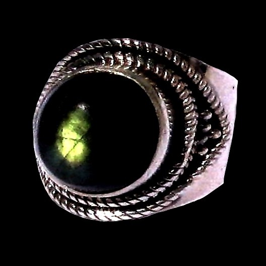 Bague indienne en argent et Labradorite - Bijoux indiens