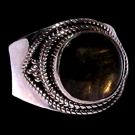 Bague indienne en argent et Labradorite - Bijoux indiens