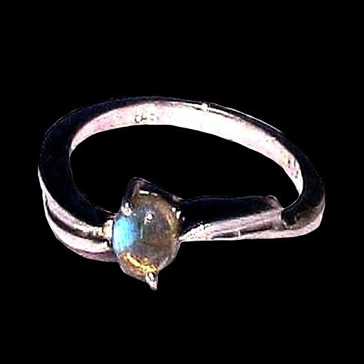 Bague indienne en argent et Labradorite - Bijoux indiens