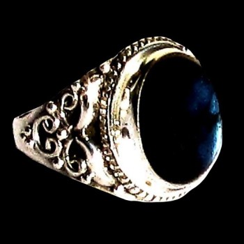 Bague indienne en argent et Labradorite - Bijoux indiens