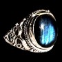 Bague indienne en argent et Labradorite - Bijoux indiens