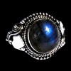 Bague indienne en argent et Labradorite - Bijoux indiens