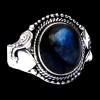 Bague indienne en argent et Labradorite - Bijoux indiens