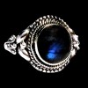 Bague indienne en argent et Labradorite - Bijoux indiens