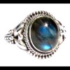 Bague indienne en argent et Labradorite - Bijoux indiens